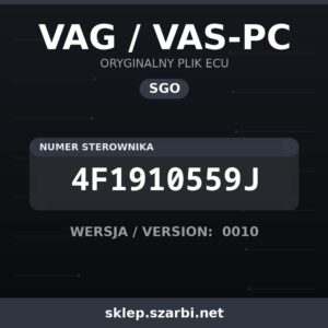 Oryginalny plik SGO VAG / VAS-PC 4F1910559J wersja 0010 - sklep szarbi.net