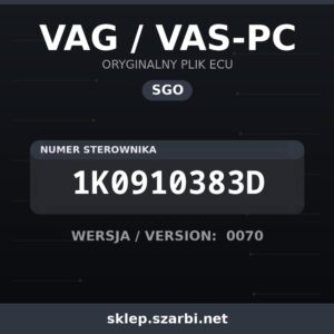 Oryginalny plik SGO VAG / VAS-PC 1K0910383D wersja 0070 - sklep szarbi.net