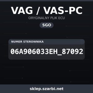 Oryginalny plik SGO VAG / VAS-PC 06A906033EH_87092 - sklep szarbi.net