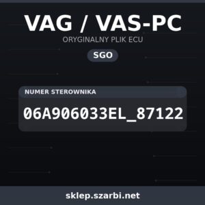 Oryginalny plik SGO VAG / VAS-PC 06A906033EL_87122 - sklep szarbi.net