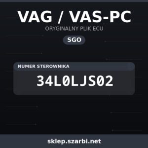 Oryginalny plik SGO VAG / VAS-PC 34L0LJS02 - sklep szarbi.net