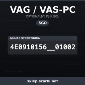 Oryginalny plik SGO VAG / VAS-PC 4E0910156__01002 - sklep szarbi.net