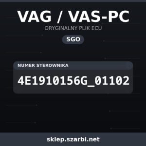 Oryginalny plik SGO VAG / VAS-PC 4E1910156G_01102 - sklep szarbi.net