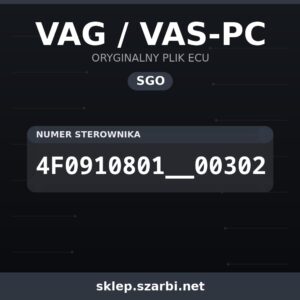 Oryginalny plik SGO VAG / VAS-PC 4F0910801__00302 - sklep szarbi.net
