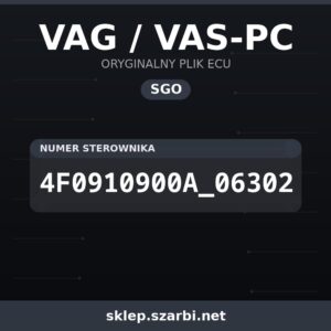 Oryginalny plik SGO VAG / VAS-PC 4F0910900A_06302 - sklep szarbi.net