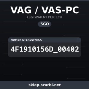 Oryginalny plik SGO VAG / VAS-PC 4F1910156D_00402 - sklep szarbi.net