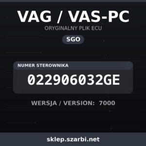 Oryginalny plik SGO VAG / VAS-PC 022906032GE wersja 7000 - sklep szarbi.net