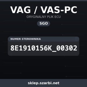 Oryginalny plik SGO VAG / VAS-PC 8E1910156K_00302 - sklep szarbi.net