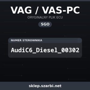 Oryginalny plik SGO VAG / VAS-PC AudiC6_Diesel_00302 - sklep szarbi.net