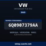 Oryginalny plik SGO VW 6Q0907379AA wersja 0001 - sklep szarbi.net