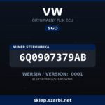 Oryginalny plik SGO VW 6Q0907379AB wersja 0001 - sklep szarbi.net