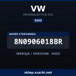 Oryginalny plik SGO VW 8N0906018BR wersja 0002 - sklep szarbi.net