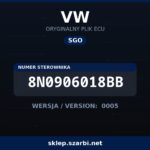 Oryginalny plik SGO VW 8N0906018BB wersja 0005 - sklep szarbi.net