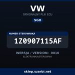 Oryginalny plik SGO VW 1Z0907115AF wersja 0010 - sklep szarbi.net