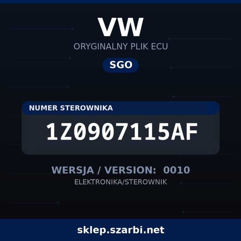 Oryginalny plik SGO VW 1Z0907115AF wersja 0010 - sklep szarbi.net
