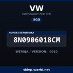 Oryginalny plik SGO VW 8N0906018CM wersja 0010 - sklep szarbi.net