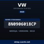 Oryginalny plik SGO VW 8N0906018CP wersja 0010 - sklep szarbi.net