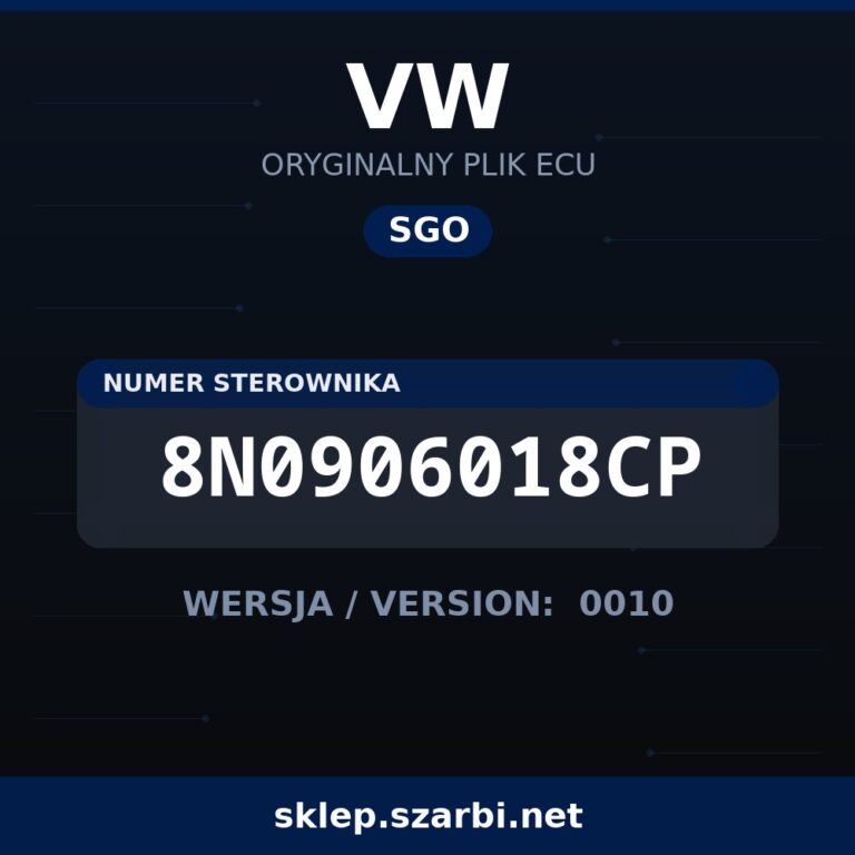 Oryginalny plik SGO VW 8N0906018CP wersja 0010 - sklep szarbi.net