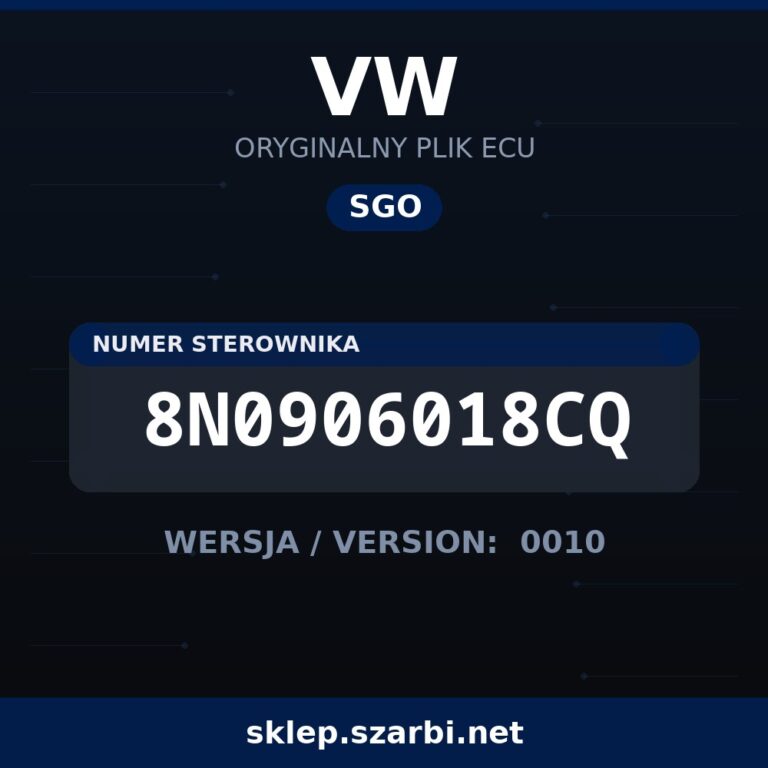 Oryginalny plik SGO VW 8N0906018CQ wersja 0010 - sklep szarbi.net
