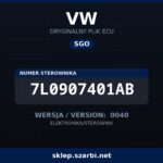 Oryginalny plik SGO VW 7L0907401AB wersja 0040 - sklep szarbi.net