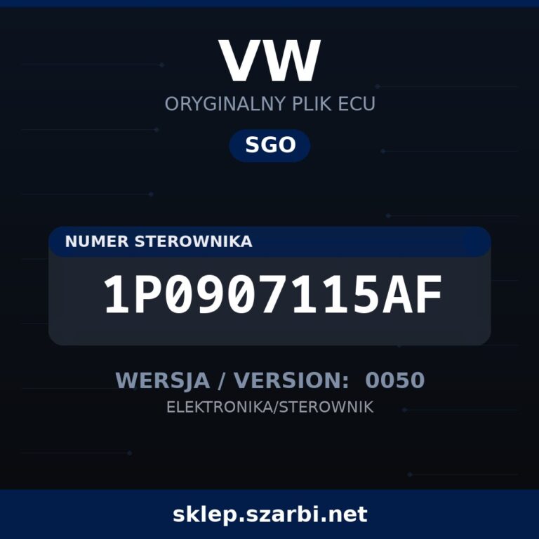 Oryginalny plik SGO VW 1P0907115AF wersja 0050 - sklep szarbi.net