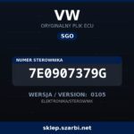 Oryginalny plik SGO VW 7E0907379G wersja 0105 - sklep szarbi.net