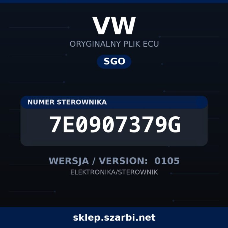 Oryginalny plik SGO VW 7E0907379G wersja 0105 - sklep szarbi.net