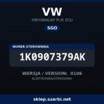 Oryginalny plik SGO VW 1K0907379AK wersja 0106 - sklep szarbi.net