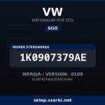 Oryginalny plik SGO VW 1K0907379AE wersja 0108 - sklep szarbi.net