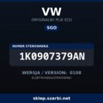 Oryginalny plik SGO VW 1K0907379AN wersja 0108 - sklep szarbi.net