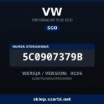 Oryginalny plik SGO VW 5C0907379B wersja 0156 - sklep szarbi.net