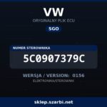Oryginalny plik SGO VW 5C0907379C wersja 0156 - sklep szarbi.net