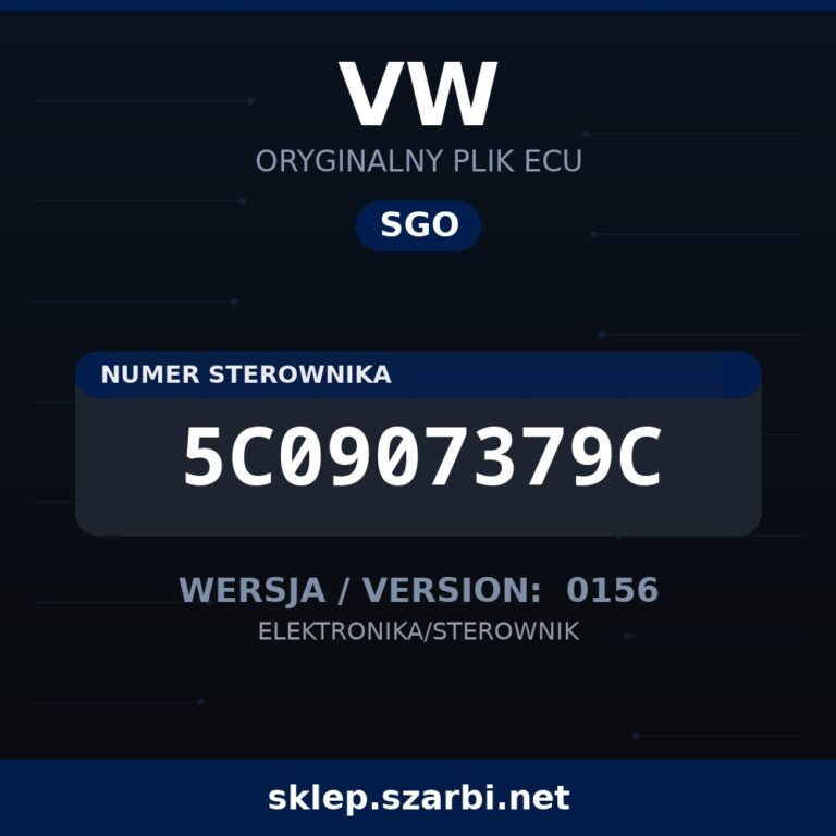 Oryginalny plik SGO VW 5C0907379C wersja 0156 - sklep szarbi.net