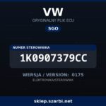 Oryginalny plik SGO VW 1K0907379CC wersja 0175 - sklep szarbi.net