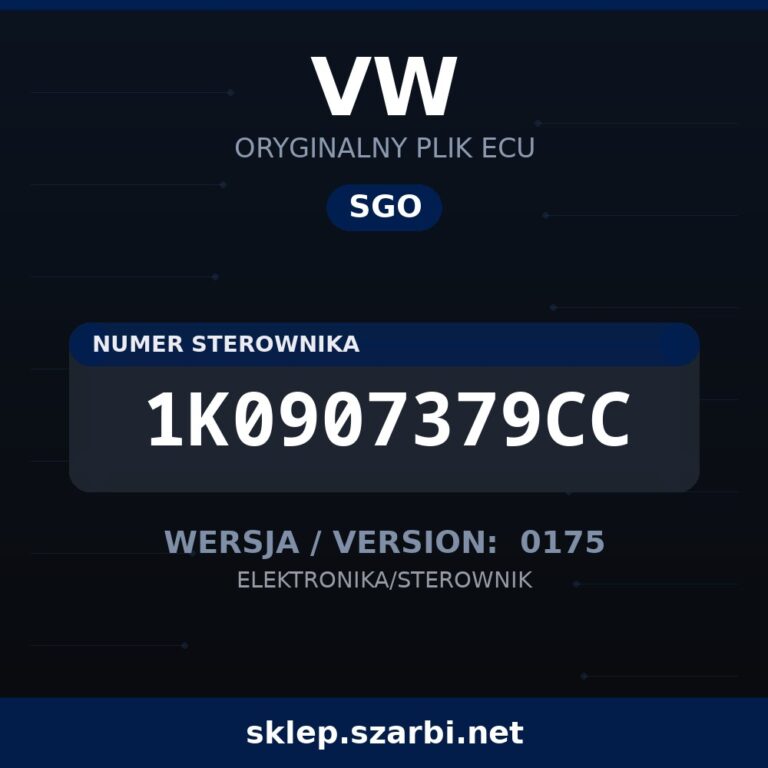 Oryginalny plik SGO VW 1K0907379CC wersja 0175 - sklep szarbi.net