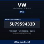 Oryginalny plik SGO VW 5U7959433D wersja 0205 - sklep szarbi.net