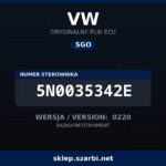 Oryginalny plik SGO VW 5N0035342E wersja 0220 - sklep szarbi.net