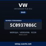 Oryginalny plik SGO VW 5C0937086C wersja 0226 - sklep szarbi.net