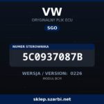 Oryginalny plik SGO VW 5C0937087B wersja 0226 - sklep szarbi.net