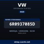 Oryginalny plik SGO VW 6R0937085D wersja 0230 - sklep szarbi.net