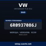 Oryginalny plik SGO VW 6R0937086J wersja 0230 - sklep szarbi.net