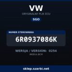 Oryginalny plik SGO VW 6R0937086K wersja 0254 - sklep szarbi.net