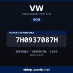 Oryginalny plik SGO VW 7H0937087H wersja 0254 - sklep szarbi.net