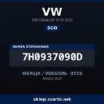 Oryginalny plik SGO VW 7H0937090D wersja 0725 - sklep szarbi.net