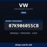 Oryginalny plik SGO VW 07K906055CB wersja 1303 - sklep szarbi.net