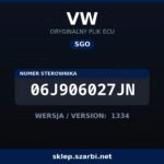 Oryginalny plik SGO VW 06J906027JN wersja 1334 - sklep szarbi.net
