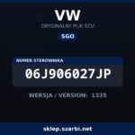 Oryginalny plik SGO VW 06J906027JP wersja 1335 - sklep szarbi.net