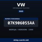Oryginalny plik SGO VW 07K906055AA wersja 1500 - sklep szarbi.net