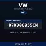 Oryginalny plik SGO VW 07K906055CM wersja 1501 - sklep szarbi.net