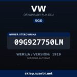 Oryginalny plik SGO VW 09G927750LM wersja 1919 - sklep szarbi.net